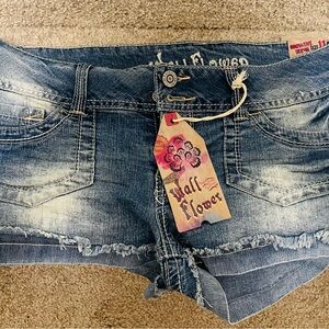 Wallflower Blue Denim Cutoff Shorts